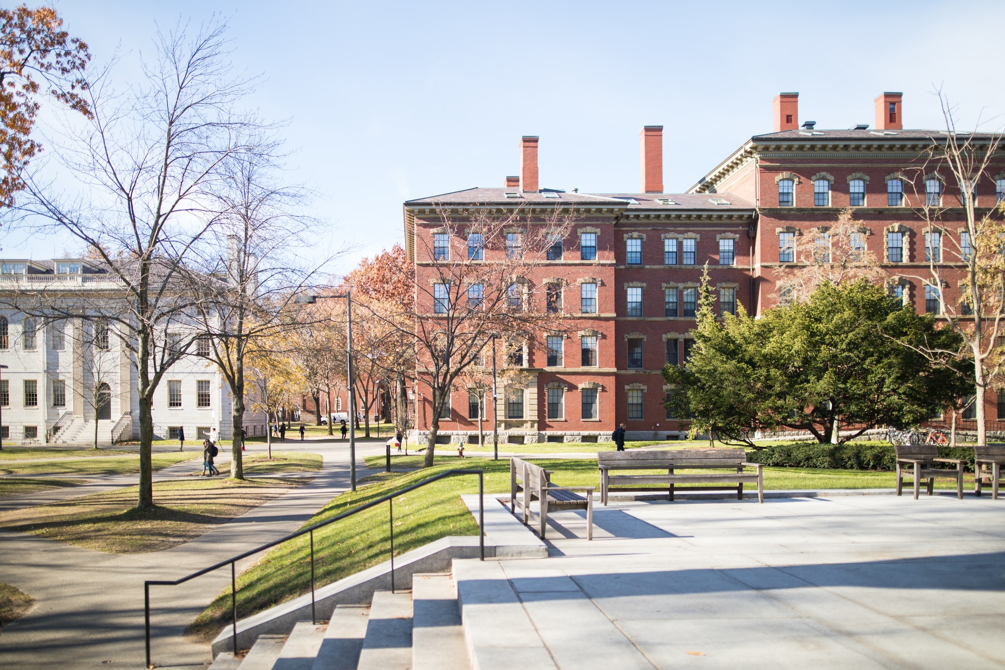 view of the grounds of harvard university in boston campus learn education old prestige historic Home Proficiency English